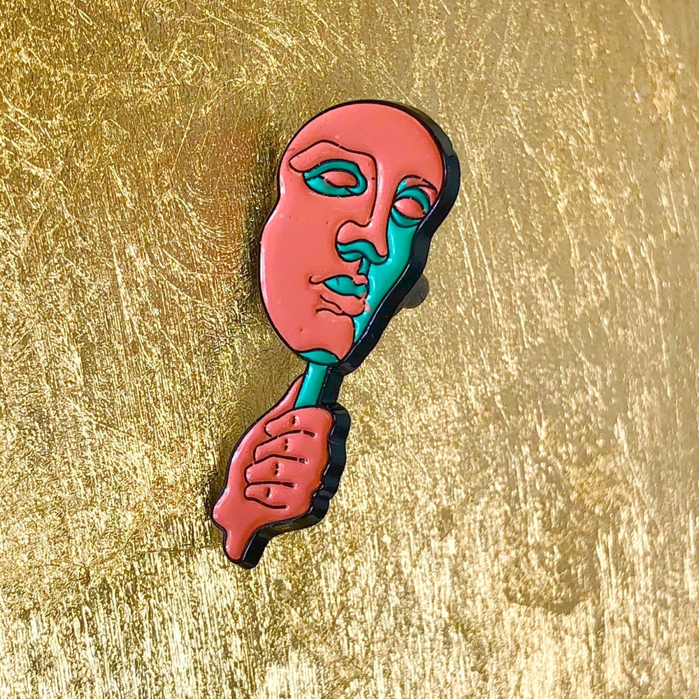 5/$30! 
Masquerade Mask On A Stick Enamel Pin